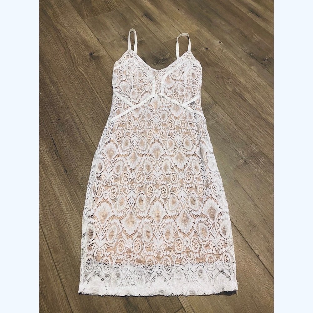 Guess Crochet Lace Mini Dress